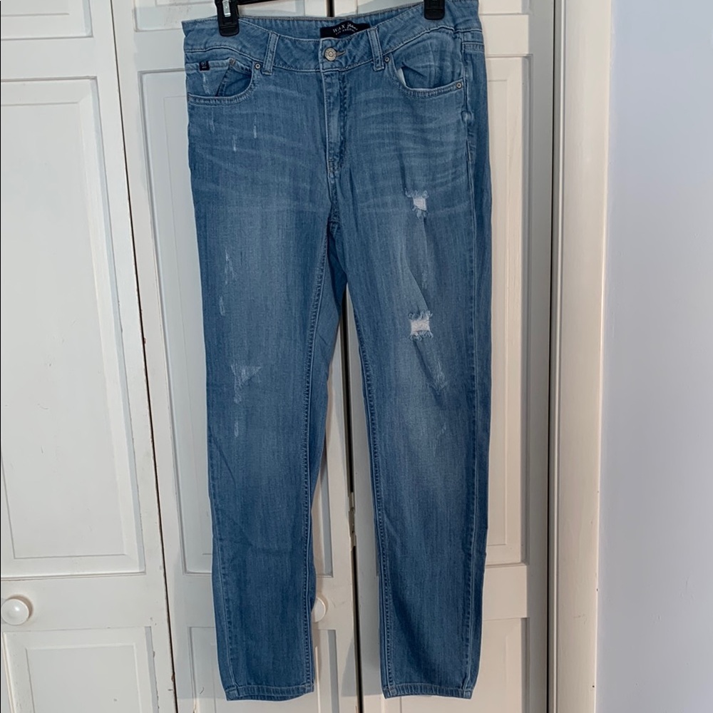 Wax Jean L.A. Straight Leg Jeans with Distressing & Classic Fit EUC - Picture 2 of 11